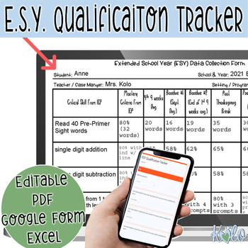 Preview of ESY Qualification Form