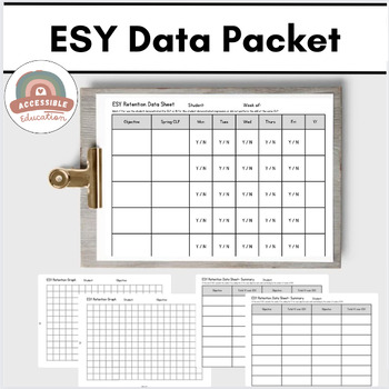 Preview of ESY Retention Data Sheets
