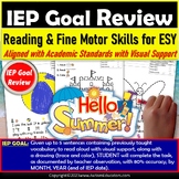 ESY Summer Reading and Fine Motor Skills IEP Goal Review P
