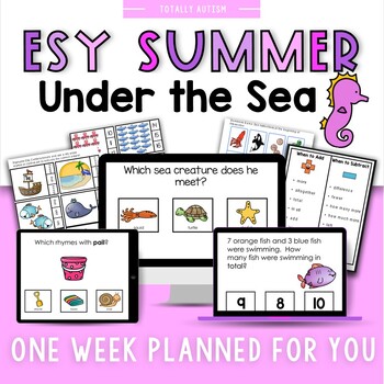 Preview of ESY Summer School Sped | Summer School Curriculum | Unit 1 Under the Sea