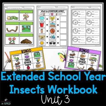 Preview of Extended School Year Workbook UNIT THREE: Insects
