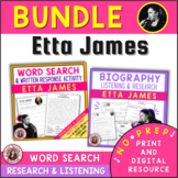 ETTA JAMES Music Lesson Worksheets and Activities BUNDLE