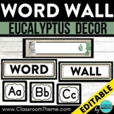 EUCALYPTUS Themed Decor Classroom WORD WALL SET letters ed