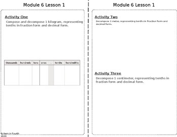 Preview of EUREKA TEKS 4th Grade Module 6 Topic A Concept Development Journal Entries