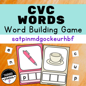 CVC Words Building Game 3 - SATPIN +, Phonics Activities, Initial Sounds