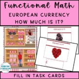 EURO Functional Math Valentines Day Identifying Price Fill