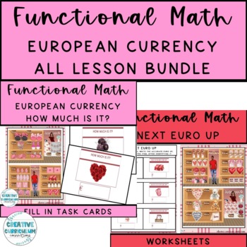 Preview of EURO Valentines Day Math All Lesson Printable & Digital Growing Bundle