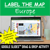 Label countries in EUROPE Drag and Drop map activity in Go