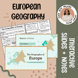 EUROPE GEOGRAPHY SLIDES + NOTES