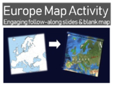 EUROPE Map Activity- fun, engaging, follow-along 32-slide PPT
