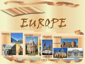 Preview of Europe Cities in Europe Countries Maps Spain Italy Russia distance learning