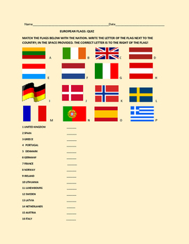 Quiz - European flags (all 54 countries)