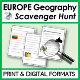 EUROPE GEOGRAPHY SCAVENGER HUNT | WebQuest