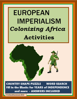 Preview of EUROPEAN IMPERIALISM and AFRICAN COLONIALISM Activities/Distance Learning