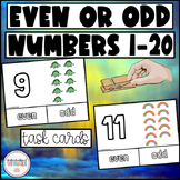 EVEN OR ODD NUMBERS - Special Education Math Task Cards on