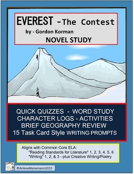 Preview of EVEREST Book One, The Contest - Novel Study, Quick Quizzes and more