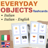 EVERYDAY ITEMS ITALIAN FLASH CARDS | Italian flashcards ev