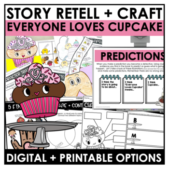 Preview of EVERYONE LOVES CUPCAKE Read Aloud Activity Digital Google Slides™ | Retell Craft