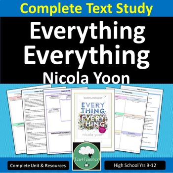 Preview of EVERYTHING EVERYTHING Novel Study Unit Nicola Yoon