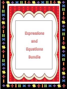 Preview of 7th Grade Math Test Prep - Center: Expressions and Equations!