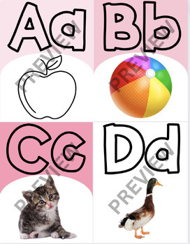 Preview of EVERYTHING PINK - ABC Posters - 4 Graphic Styles Included