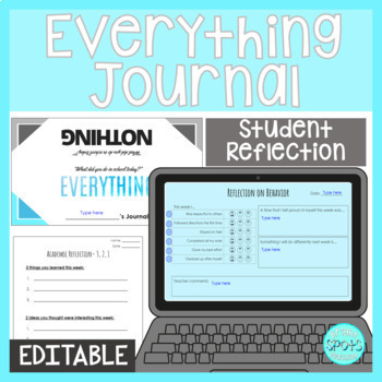 Preview of EVERYTHING Student Weekly Reflection Journal