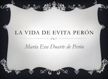 Preview of EVITA DUARTE DE PERON- WEBQUEST