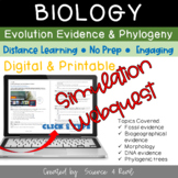 EVOLUTION -Evidence and Phylogenic Trees Webquest/Simulati