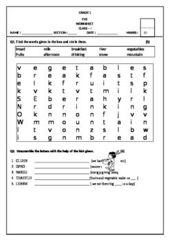 evs worksheet grade 1 by fun way learning teachers pay