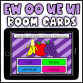 EW OO UE and UI Boom Cards Picture Word Match