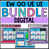 EW OO UE and UI Digital Phonics BUNDLE Moveable and Interactive