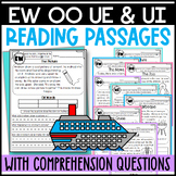EW, OO, UE, and UI Reading Passages: Diphthongs Comprehens