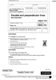 EXAM PAPER STYLE QUESTIONS ON PARALLEL AND PERPENDICULAR LINES