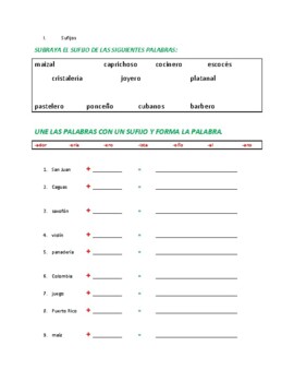 EXAMEN DE ADJETIVOS, GRADO DEL ADJETIVO, SUFIJOS, HIATOS Y DIPTONGOS