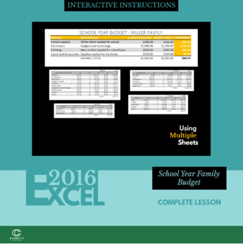 Preview of EXCEL 2016 - Family School year Budget