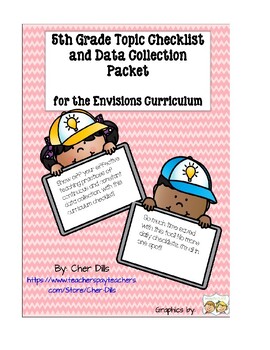 Preview of EXCEL- 5th Grade Math Topic Checklist for the Envisions Curriculum