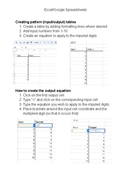 Preview of EXCEL/GOOGLE SHEETS HOW-TO FOR STUDENTS