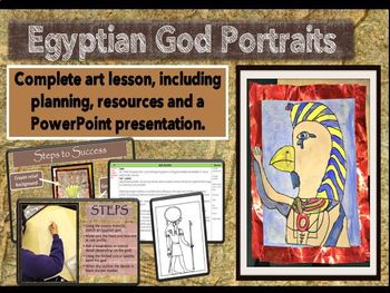 Preview of EGYPTIAN GOD PORTRAITS - COMPLETE LESSON