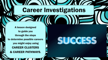Preview of CAREER EXPLORATION INVESTIGATION Career Clusters Interest Inventory Lesson
