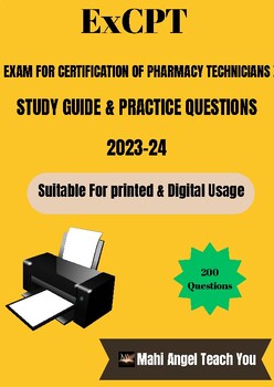 Preview of EXCPT Study Guide 2023-24: Pharmacy Technician Certification Exam Prep