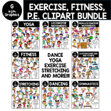EXERCISE, WORK OUT, PE, MOVEMENT CLIPART BUNDLE