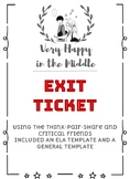 EXIT TICKET TEMPLATE FOR LANGUAGE ARTS