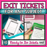Print and Digital Exit Tickets