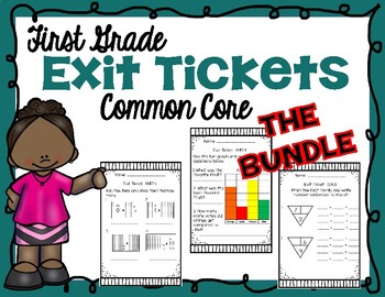 Preview of EXIT TICKETS | FIRST GRADE MATH | CCSS