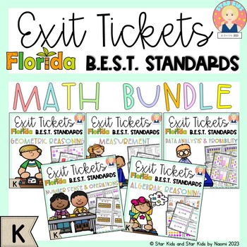Preview of EXIT TICKETS | MATH BUNDLE - Florida's B.E.S.T. Standards | KINDERGARTEN