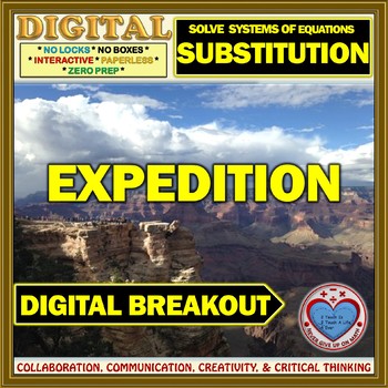 Preview of EXPEDITION: Digital Breakout about Solving Systems of Equations by Substitution