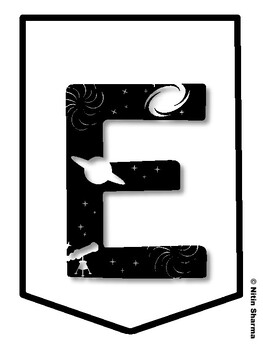 Preview of EXPLORE! FIND JOY IN THE JOURNEY! Galaxy Bulletin Board Letters, Galaxy Banne