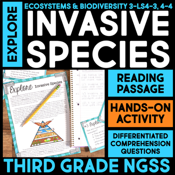 Preview of EXPLORE Food Chains & Invasive Species - 3rd Grade Ecosystems Reading Passage