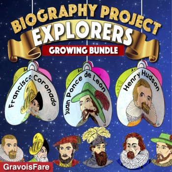 Preview of EXPLORERS Growing Bundle: Biography Projects of the Age of Exploration & beyond