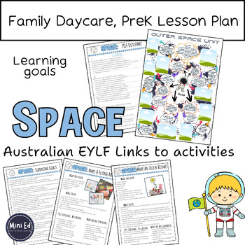 Preview of Exploring Space: Canva-Editable Template..EYLF Unit Study..Family Daycare..PreK